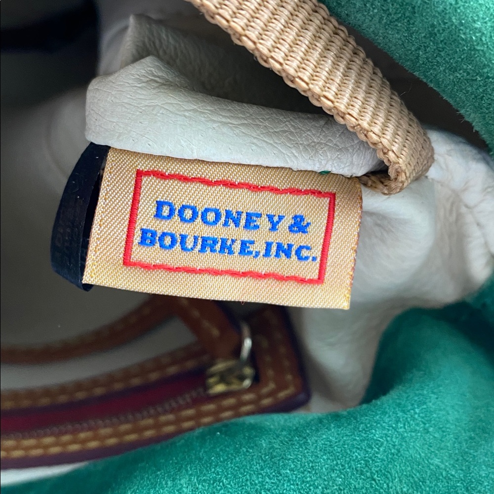 Dooney & Bourke FLORENTINE Hobo Handbag -LIBBY LEATHER INTERIOR Natural Brown - Picture 10 of 12